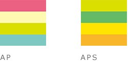 ポスト・イット®強粘着ポップアップふせん／ 色の組み合わせ　AP・APS
