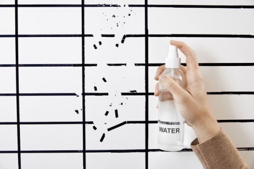 水できれいになる
