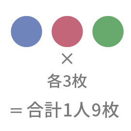 カラーラベルシールを配る