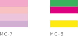 ポスト・イット®強粘着見出し／色の組み合わせ　MC-7・MC-8
